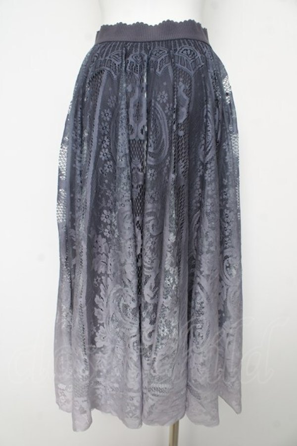 画像2: axes femme / グラデレースサーキュラースカート F グレー Y-26-02-17-266-AX-SK-SZ-ZY (2)