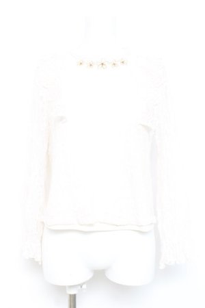 画像: axes femme / 総レーストップス  白 Y-26-02-17-024-AX-TO-SZ-ZY