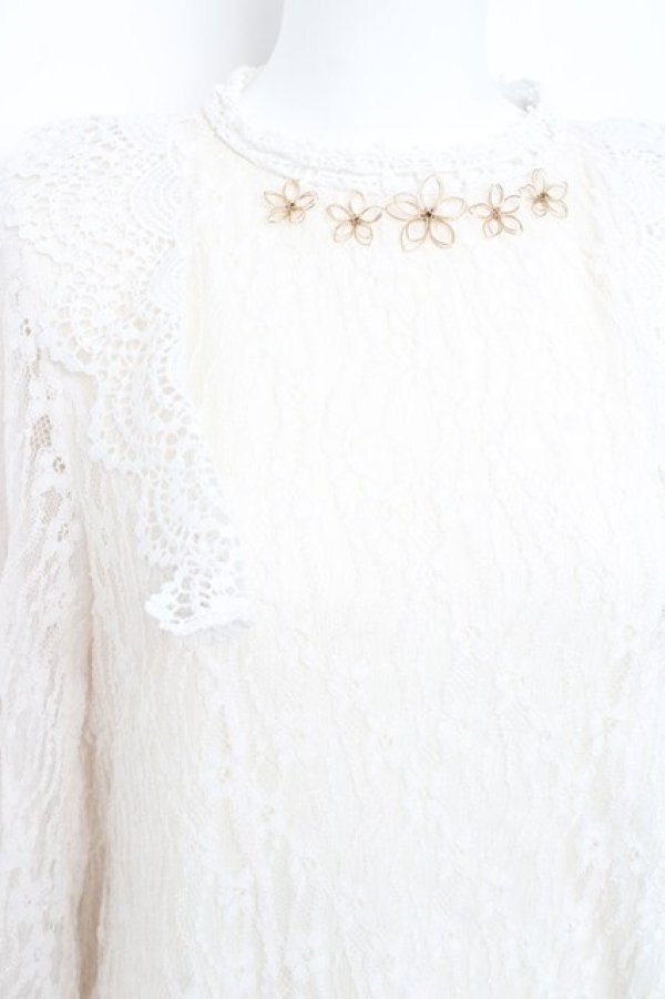 画像3: axes femme / 総レーストップス  白 Y-26-02-17-024-AX-TO-SZ-ZY (3)