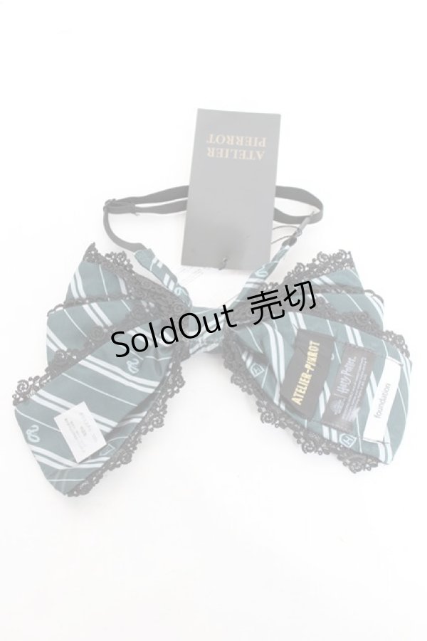 画像2: ATELIER PIERROT / ハリー・ポッター トリプルリボンタイ  スリザリン/グリーン Y-26-02-17-004-EL-ZA-SZ-ZY (2)