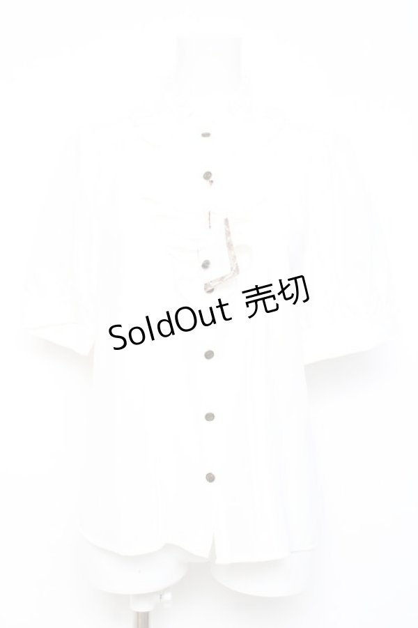 画像1: Amavel / Steampunk Gearブラウス F 白 Y-26-02-17-028-CA-BL-SZ-ZI (1)