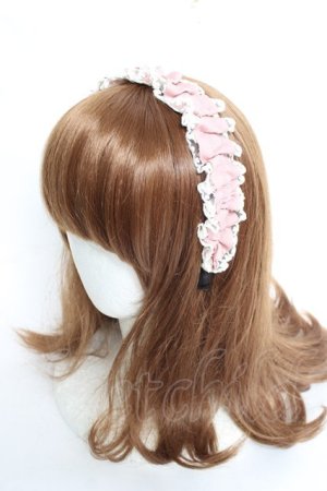 画像: m petit by misako / TT*AMレースカチューシャ  中桃 Y-26-02-19-005-LO-AC-SZ-ZY