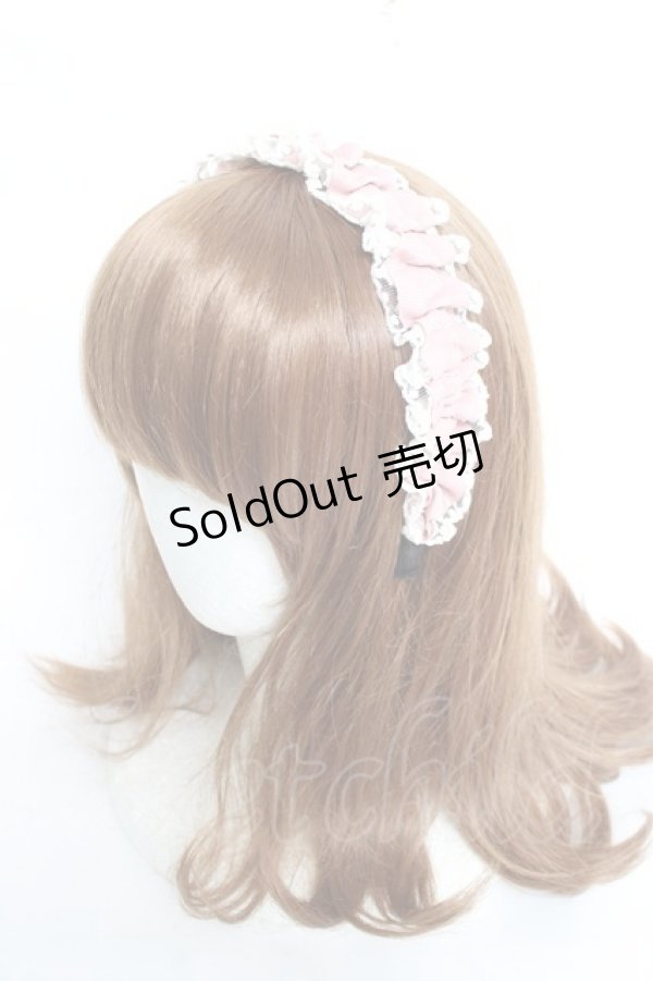 画像1: m petit by misako / TT*AMレースカチューシャ  中桃 Y-26-02-19-005-LO-AC-SZ-ZT639-F004 (1)