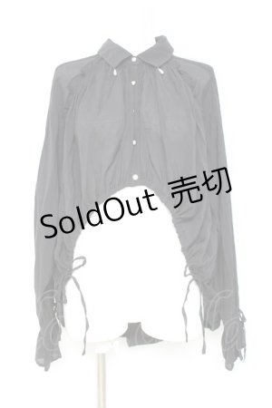 画像: axes femme / イレヘム×ボリュームシャツ F 黒 Y-26-02-19-025-AX-BL-SZ-ZY