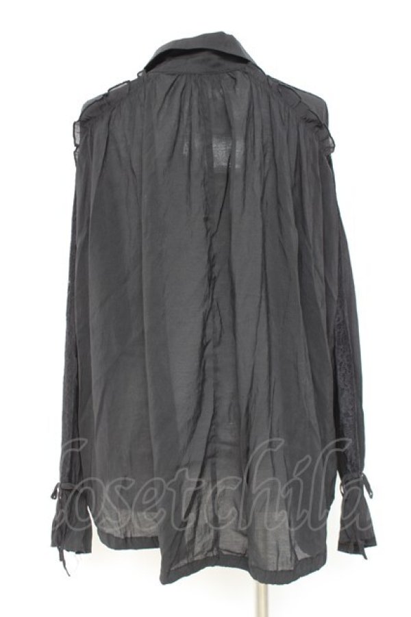 画像2: axes femme / イレヘム×ボリュームシャツ F 黒 Y-26-02-19-025-AX-BL-SZ-ZY (2)