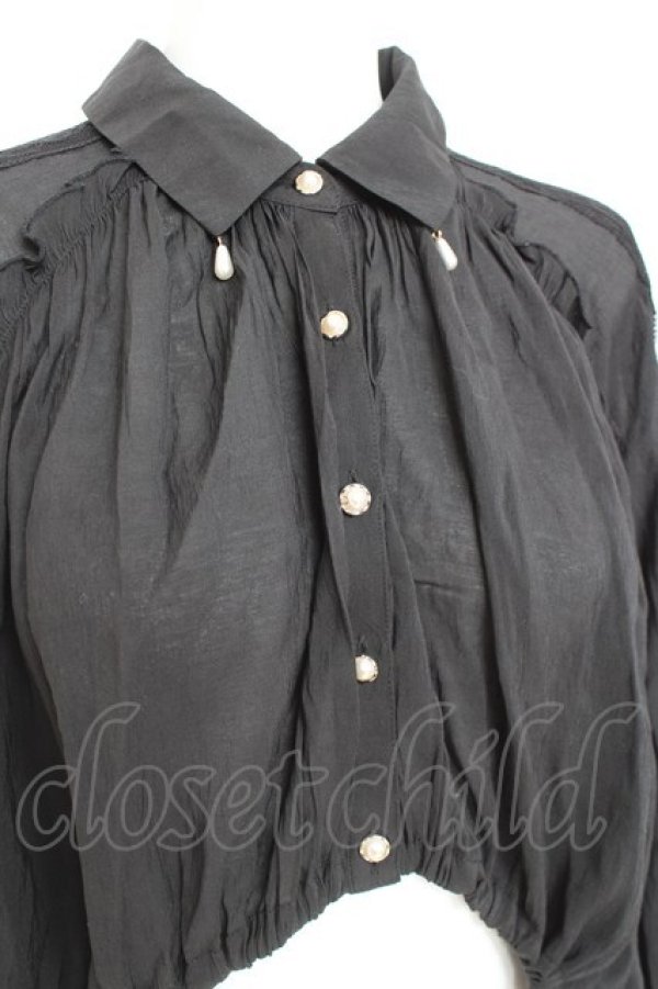 画像4: axes femme / イレヘム×ボリュームシャツ F 黒 Y-26-02-19-025-AX-BL-SZ-ZY (4)