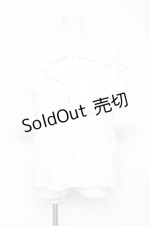 画像: axes femme / リボンデザインコットンブラウス F 白 Y-26-02-19-027-AX-BL-SZ-ZY