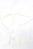 画像3: axes femme / リボンデザインコットンブラウス F 白 Y-26-02-19-027-AX-BL-SZ-ZY (3)