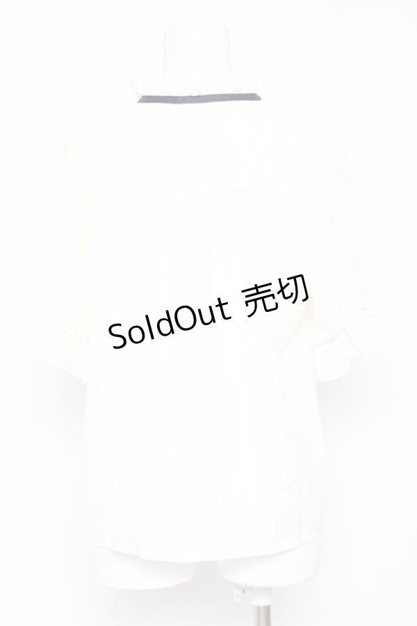 画像2: axes femme / 肩フリルブラウス M 生成り Y-26-02-19-029-AX-BL-SZ-ZS (2)