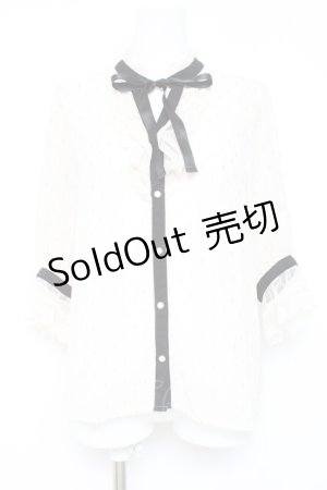 画像: axes femme POETIQUE / ラメドット楊柳ブラウス  生成り Y-26-02-19-031-AX-BL-SZ-ZY