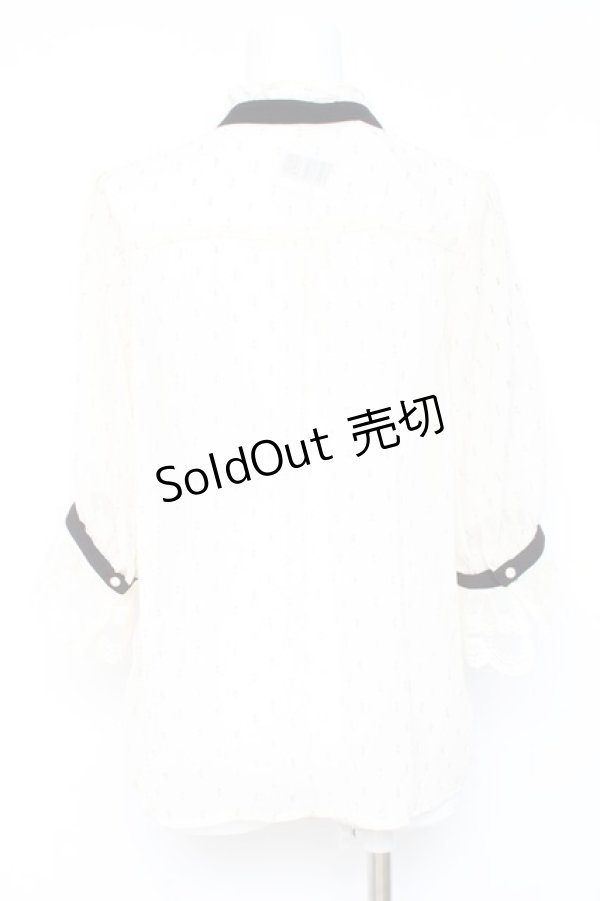 画像2: axes femme POETIQUE / ラメドット楊柳ブラウス  生成り Y-26-02-19-031-AX-BL-SZ-ZY (2)