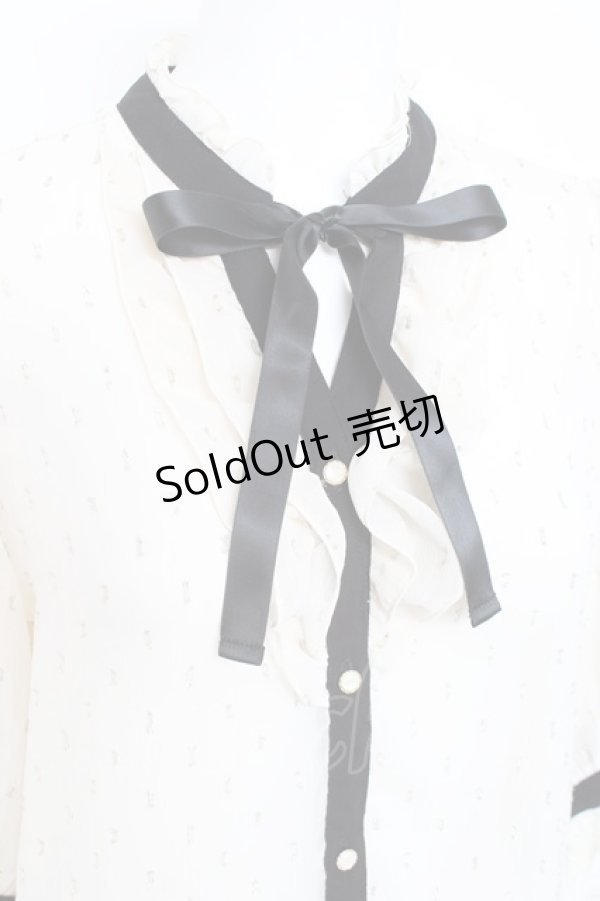 画像3: axes femme POETIQUE / ラメドット楊柳ブラウス  生成り Y-26-02-19-031-AX-BL-SZ-ZY (3)