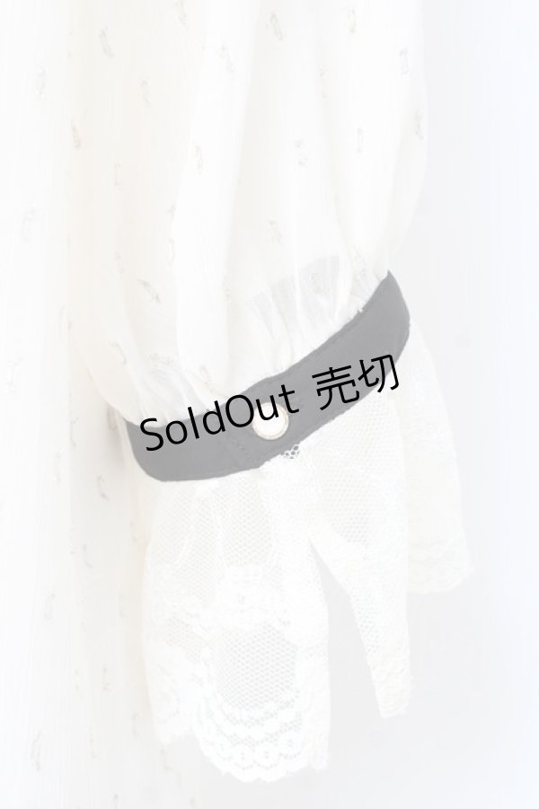 画像4: axes femme POETIQUE / ラメドット楊柳ブラウス  生成り Y-26-02-19-031-AX-BL-SZ-ZY (4)