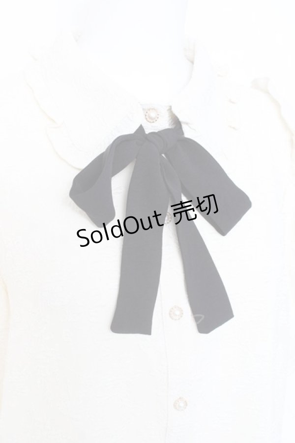 画像3: axes femme POETIQUE / ローズふくれジャガードブラウス M 生成り Y-26-02-19-032-AX-BL-SZ-ZS (3)