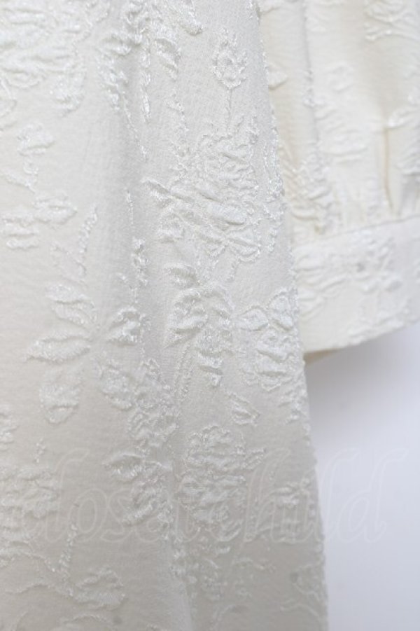 画像4: axes femme POETIQUE / ローズふくれジャガードブラウス M 生成り Y-26-02-19-032-AX-BL-SZ-ZY (4)