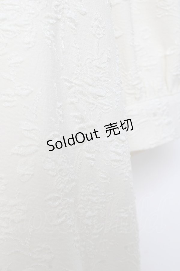 画像4: axes femme POETIQUE / ローズふくれジャガードブラウス M 生成り Y-26-02-19-032-AX-BL-SZ-ZS (4)