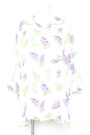 画像: AXES-X / ぶどうプリントアロハ Xl 白 Y-26-02-19-033-LO-BL-SZ-ZY