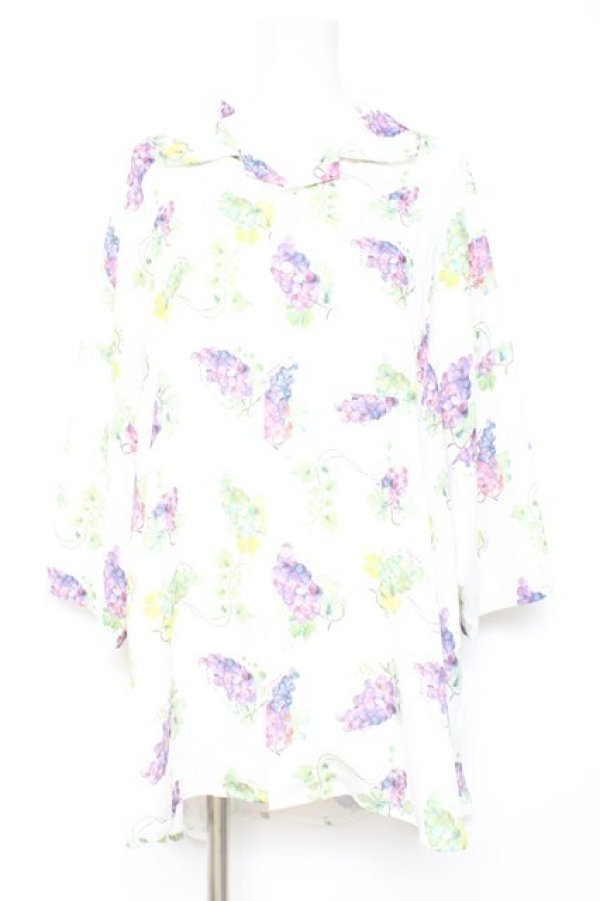 画像1: AXES-X / ぶどうプリントアロハ Xl 白 Y-26-02-19-033-LO-BL-SZ-ZY (1)