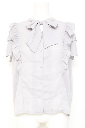 画像: axes femme POETIQUE / 2wayボウタイブラウス  ブルーグレー Y-26-02-19-034-AX-BL-SZ-ZY