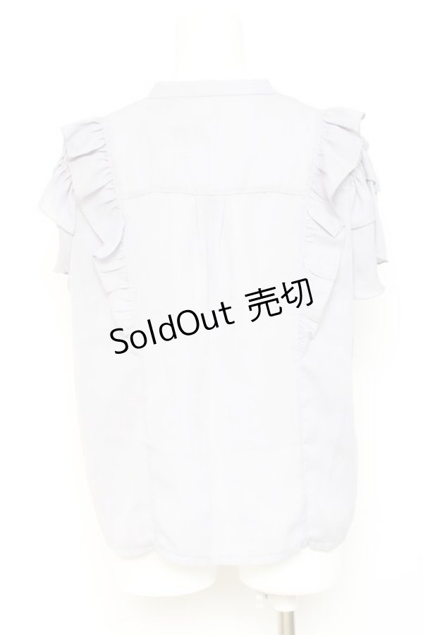 画像2: axes femme POETIQUE / 2wayボウタイブラウス  ブルーグレー Y-26-02-19-034-AX-BL-SZ-ZY (2)