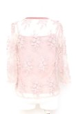 画像2: axes femme / キャミ付き立体レース七分袖プルオーバー M ピンク Y-26-02-19-035-AX-BL-SZ-ZY (2)