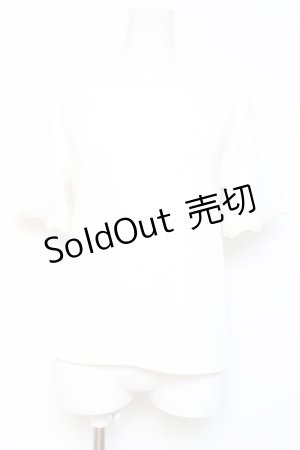 画像: axes femme / バックレースアップリブプルオーバー M 白 Y-26-02-19-041-AX-TO-SZ-ZY