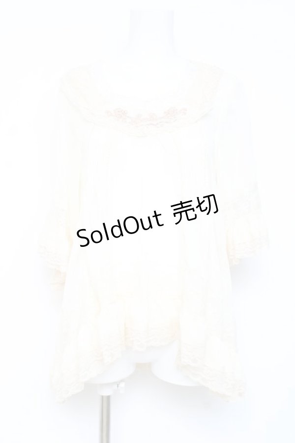 画像1: axes femme / シフォントップス  生成り Y-26-02-19-042-AX-TO-SZ-ZY (1)