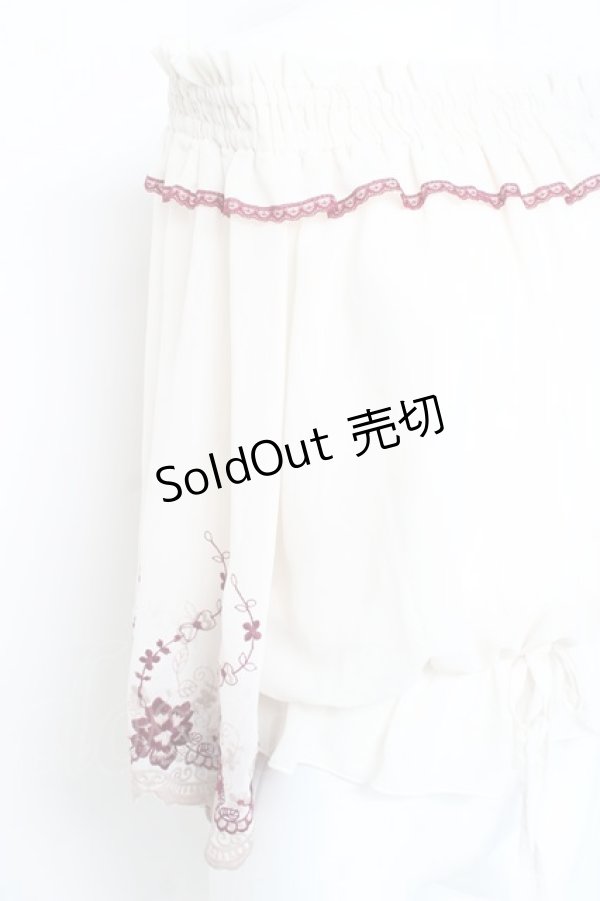 画像3: axes femme / 刺繍入りオフショルブラウス M 生成り Y-26-02-19-043-AX-TO-SZ-ZY (3)