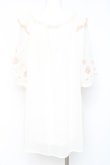 画像2: axes femme / 刺繍袖楊柳シフォンチュニック M 生成り Y-26-02-19-044-AX-OP-SZ-ZY (2)