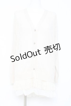 画像: axes femme / 透かしニットカーディガン M 生成り Y-26-02-19-045-AX-TO-SZ-ZY