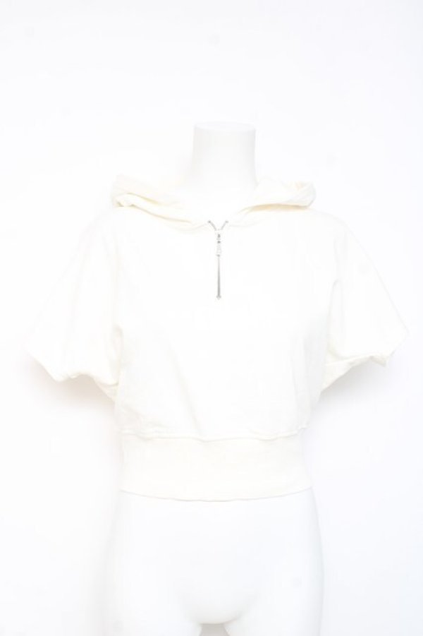 画像1: axes femme / ショート丈パーカー F 白 Y-26-02-19-051-AX-TO-SZ-ZY (1)