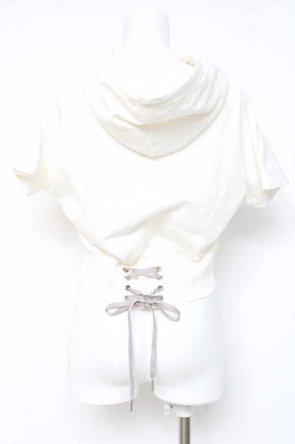 画像2: axes femme / ショート丈パーカー F 白 Y-26-02-19-051-AX-TO-SZ-ZY (2)