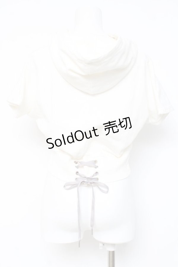 画像2: axes femme / ショート丈パーカー F 白 Y-26-02-19-051-AX-TO-SZ-ZY (2)