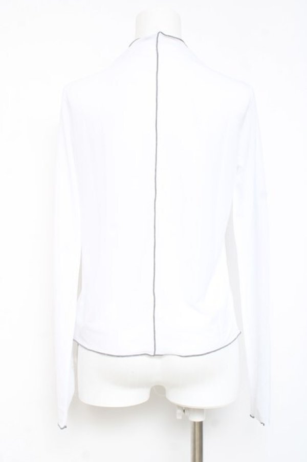 画像2: axes femme POETIQUE / ロータスタトゥー風シアープルオーバー M 白 Y-26-02-19-052-AX-TO-SZ-ZY (2)