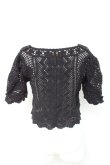 画像2: axes femme POETIQUE / ケミカルレースショートカーディガン  黒 Y-26-02-19-054-AX-TO-SZ-ZY (2)