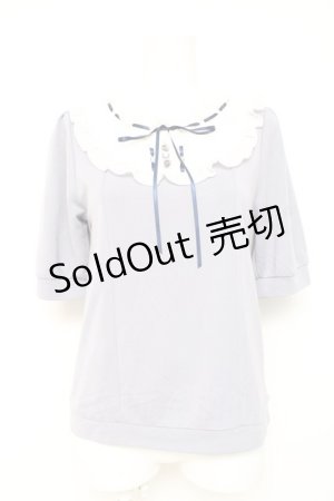 画像: axes femme / ヨーク切替フリルカットプルオーバー F ラベンダー Y-26-02-19-055-AX-TO-SZ-ZI