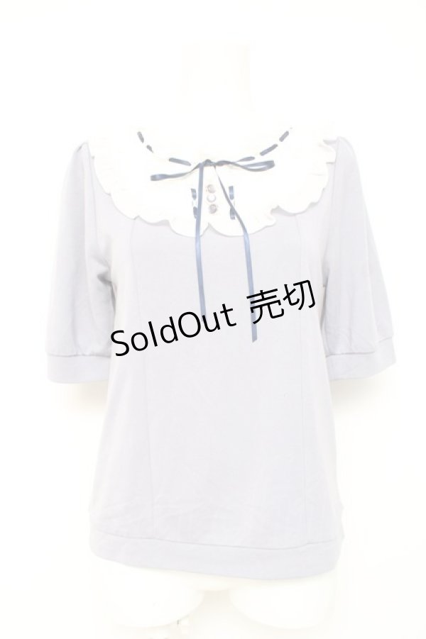 画像1: axes femme / ヨーク切替フリルカットプルオーバー F ラベンダー Y-26-02-19-055-AX-TO-SZ-ZI (1)