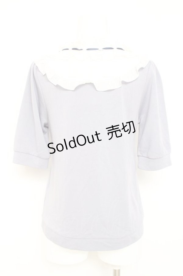 画像2: axes femme / ヨーク切替フリルカットプルオーバー F ラベンダー Y-26-02-19-055-AX-TO-SZ-ZI (2)