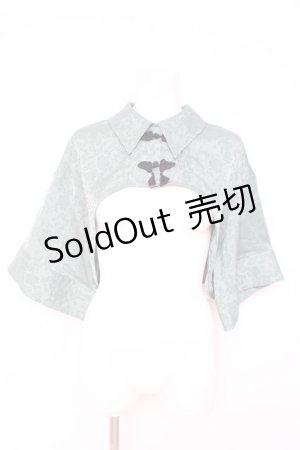 画像: axes femme / チャイナ釦ショートボレロブラウス F グリーン Y-26-02-19-058-AX-TO-SZ-ZS