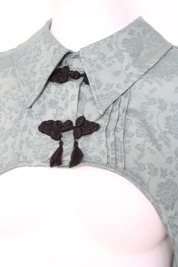 画像3: axes femme / チャイナ釦ショートボレロブラウス F グリーン Y-26-02-19-058-AX-TO-SZ-ZY (3)