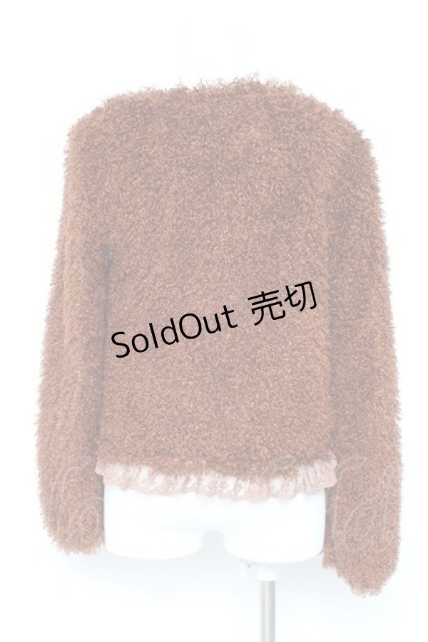 画像2: axes femme / リボン形ファーボレロ M 茶 Y-26-02-19-059-AX-TO-SZ-ZT390 (2)