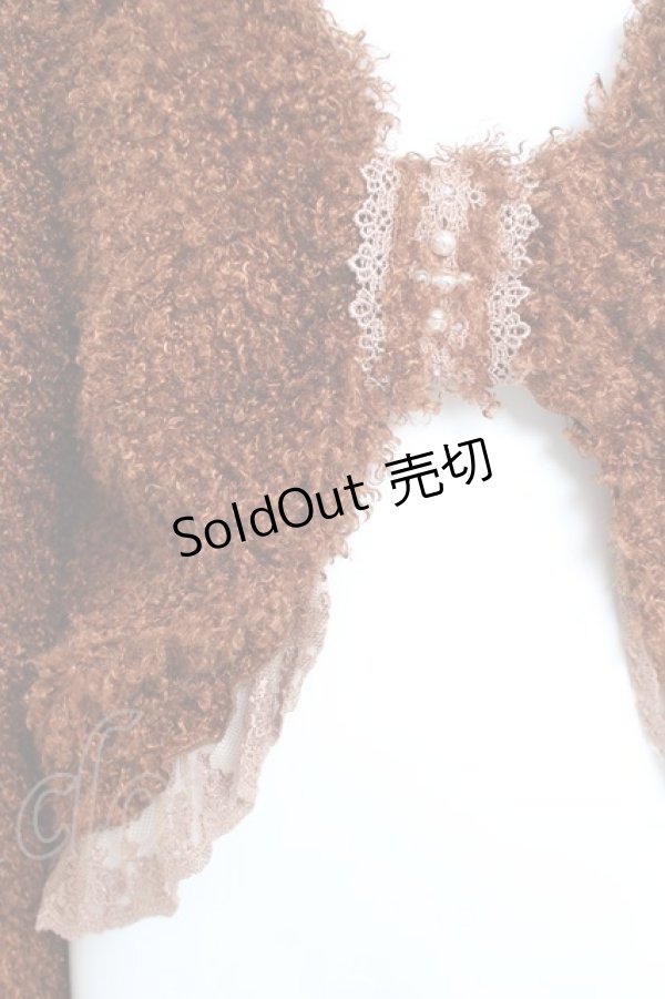 画像3: axes femme / リボン形ファーボレロ M 茶 Y-26-02-19-059-AX-TO-SZ-ZT390 (3)