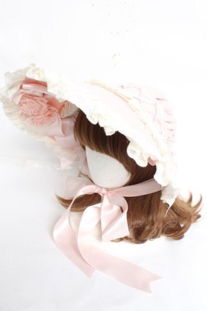 画像: Hoshibako Works / シャルロットデコラティヴボンネット  ピンク Y-26-02-19-007-LO-AC-SZ-ZY