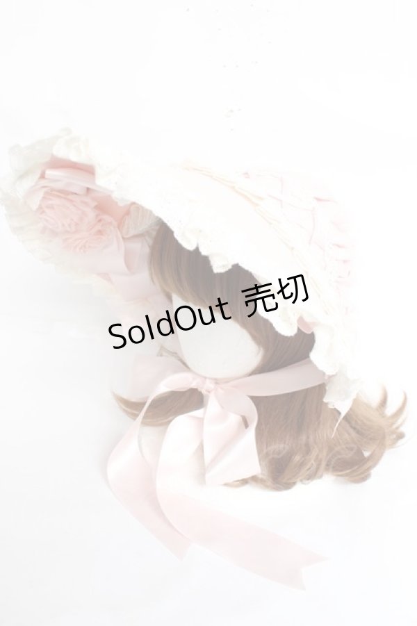 画像1: Hoshibako Works / シャルロットデコラティヴボンネット  ピンク Y-26-02-19-007-LO-AC-SZ-ZY (1)