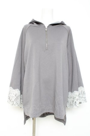 画像: axes femme / 花粉ガード付きジップポンチョ F グレー Y-26-02-19-061-AX-TO-SZ-ZY