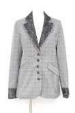 画像1: axes femme / グレンチェックテーラードジャケット M グレー Y-26-02-19-065-AX-JA-SZ-ZY (1)