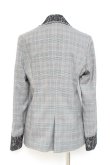 画像2: axes femme / グレンチェックテーラードジャケット M グレー Y-26-02-19-065-AX-JA-SZ-ZY (2)