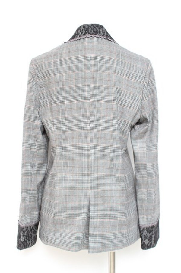 画像2: axes femme / グレンチェックテーラードジャケット M グレー Y-26-02-19-065-AX-JA-SZ-ZY (2)