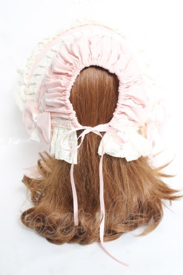 画像3: Hoshibako Works / シャルロットデコラティヴボンネット  ピンク Y-26-02-19-007-LO-AC-SZ-ZY (3)