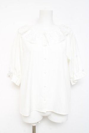 画像: m petit by misako / NINA'Sコラボブラウス M 白 Y-26-02-19-070-LO-BL-SZ-ZY